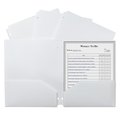 C-Line Products TwoPocket Heavyweight Poly Portfolio Folder with ThreeHole Punch, White, 25PK 33937-BX